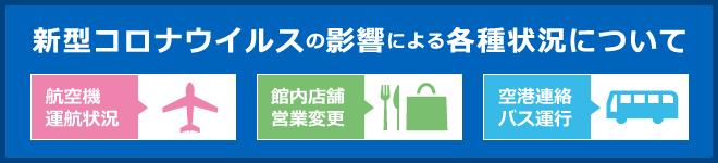 新型コロナウイルスの影響による各種状況について